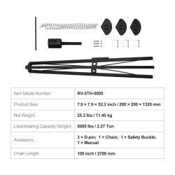 Kolmijalkatuki teräs 2,27 tonnin kantavuus säädettävä 35–57 tuumaa viidennen pyörän vaunuille