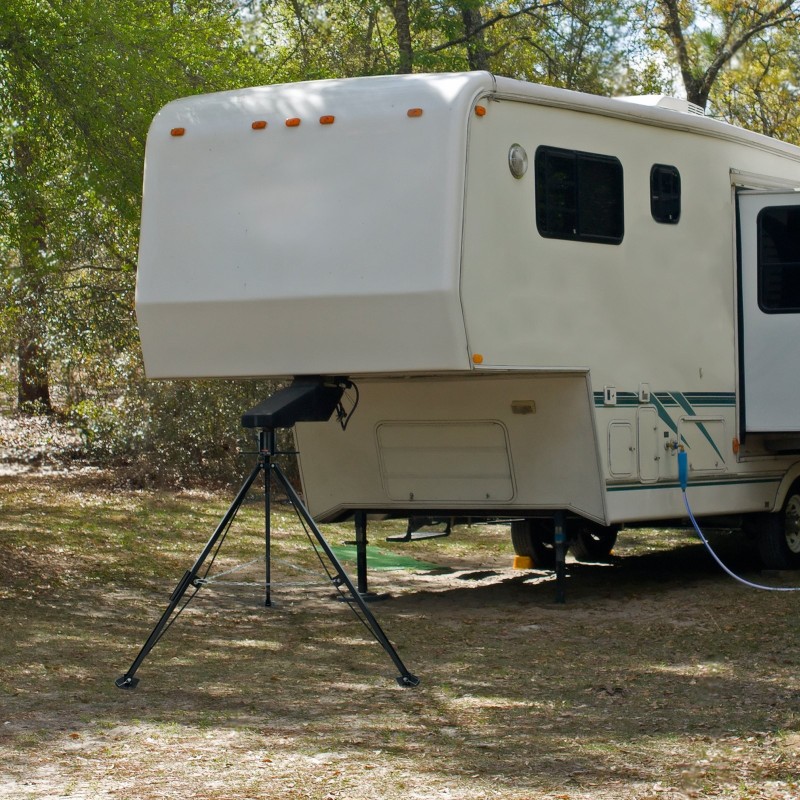 Kolmijalkatuki teräs 2,27 tonnin kantavuus säädettävä 35–57 tuumaa viidennen pyörän vaunuille