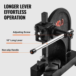 Pöytämallinen valurautapuristin 0,5 tonnia 119 mm työisku puristus ja muovaus