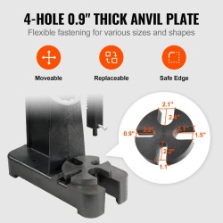 Pöytämallinen valurautainen puristin räikkämekanismilla 3 tonnia 310 mm