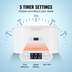 Ultraäänipesuri 625 ml kosketusohjauksella kompakti korujen silmälasien ja kellojen puhdistukseen