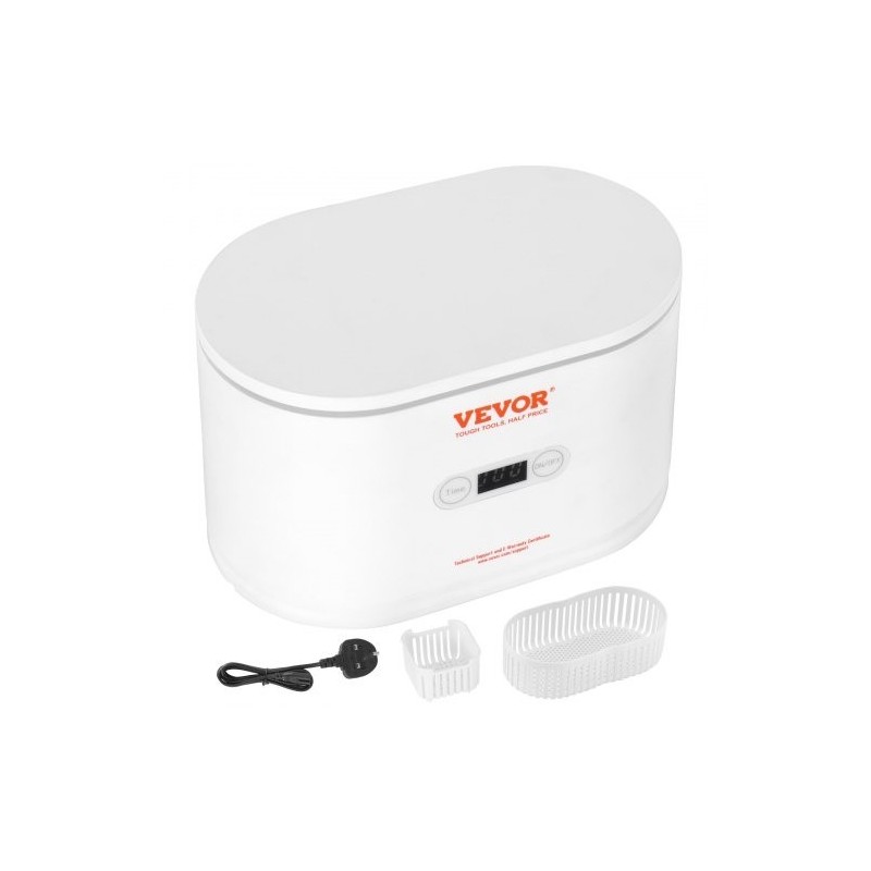 Ultraäänipesuri 625 ml kosketusohjauksella kompakti korujen silmälasien ja kellojen puhdistukseen