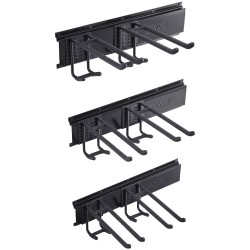 Seinäkiinnitteinen hiiliteräksinen työkaluteline 1222 mm 6 säädettävää koukkua 362 9 kg kantavuus