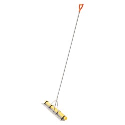 Maisemointiharava alumiinirunkoinen 914 mm leveä haravapää 3380 mm varsi 15,8 m köysi