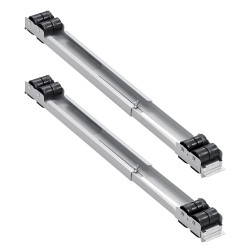 Rullalava hiiliteräsrunko säädettävä pituus kolmesadan kilogramman kantavuus kaksi kappaletta kodinkoneille