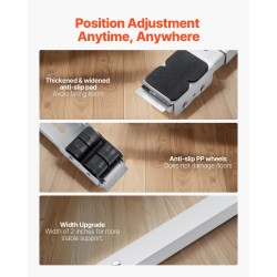 Rullalava hiiliteräsrunko säädettävä pituus kolmesadan kilogramman kantavuus kaksi kappaletta kodinkoneille