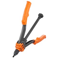 Niittimutterityökalu 35 6 cm lujuusteräksinen runko 70 kpl muttereita 7 vetotappia