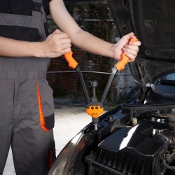 Niittimutterityökalu 40,6 senttimetriä 13 karaa 186 niittimutteria kantolaukku