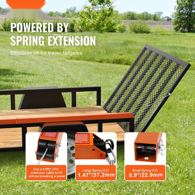 Peräkärryn takalaidan nostoapu hiiliteräs 180 paunaa sivulaidoille 10–24 tuumaa 4–6 jalkaa