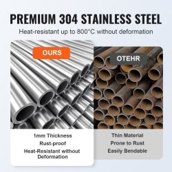 Pyöreä upotettava tulipesäallas 24 tuumaa 304 ruostumatonta terästä propaanille ja maakaasulle