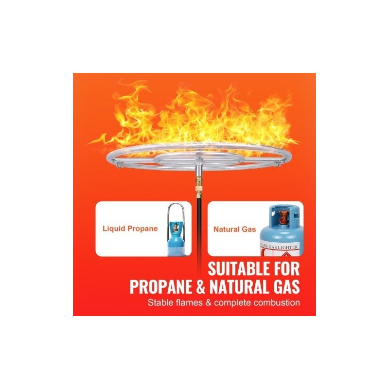 Pyöreä upotettava tulipesäallas 24 tuumaa 304 ruostumatonta terästä propaanille ja maakaasulle