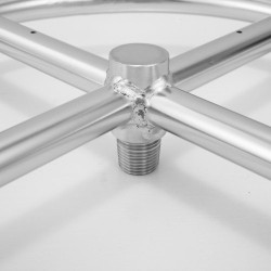 Pyöreä upotettava tulipesäallas 24 tuumaa 304 ruostumatonta terästä propaanille ja maakaasulle