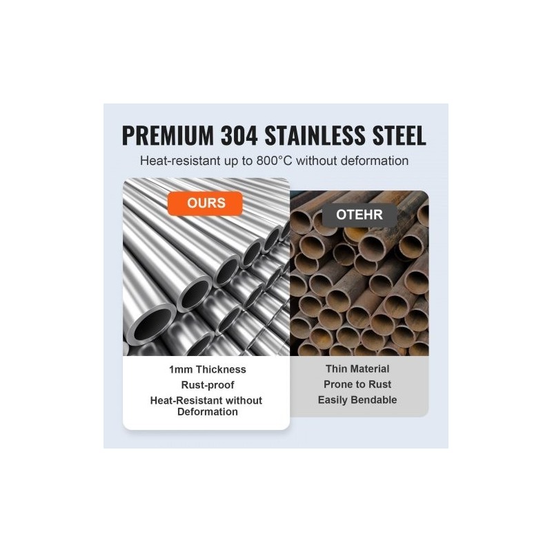 Upotettava H-muotoinen tulipesän poltinruukku SUS304 6×18 propaani ja maakaasu sisä- ja ulkokäyttöön