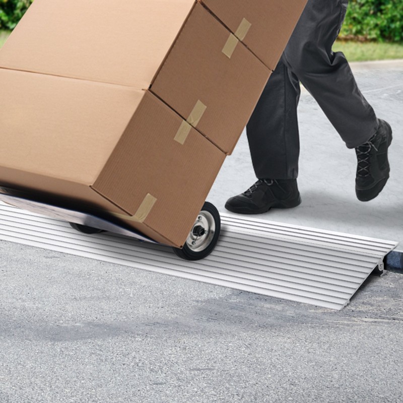 Kynnysramppi alumiiniseosta 2,5 cm 362,8 kg kantavuus säädettävä modulaarinen pyörätuoleille skoottereille