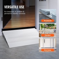 Kynnysramppi alumiiniseoksesta 10,2 cm korkeus 362,8 kg kantavuus modulaarinen ja säädettävä