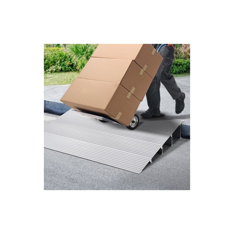 Kynnysramppi alumiiniseoksesta 10,2 cm korkeus 362,8 kg kantavuus modulaarinen ja säädettävä