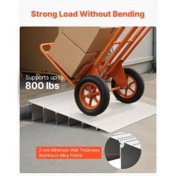 Alumiininen kynnyssilta 138 millimetriä nousu kuusi osaa 363 kilogramman kantavuus pyörätuoleille