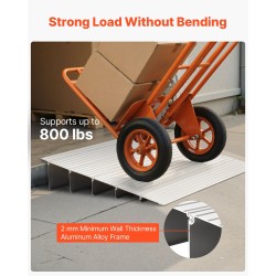 Alumiininen kynnyssilta liukuestopintainen 138 mm nostokorkeus 363 kg kantavuus 5 osaa pyörätuoleille