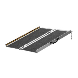 Taitettava alumiininen pyörätuoliramppi 61 cm leveä 362,9 kg kantavuus kynnyksille ja portaikkoihin