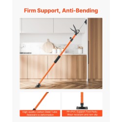 Teleskooppinen tukitanko 8 kpl hiiliteräs 116–290 cm 70 kg kaappien asennukseen