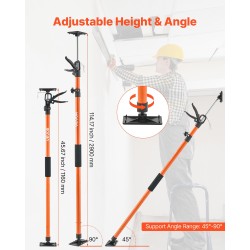 Teräksiset tukipylväät 4 kpl säädettävät 116–290 cm noin 70 kg kaappiasennukseen