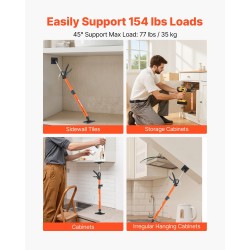 Teleskooppinen teräksinen tukitangkosarja kaappien asennukseen 54-155 cm 2 kpl 70 kg