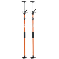 Teleskooppiset hiiliteräksiset tukipylväät 2 kappaleen sarja 116–290 cm 70 kg kaappien asennukseen