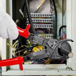 Räikkätoiminen kaapelileikkuri piimangaanijousiteräksinen 25,4 cm 240 mm² kupari ja alumiini