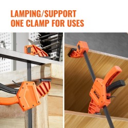 Palkkipuristimet 2 kpl 24 tuuman leuka lasikuituvahvistettu muovi hiiliteräs 300 paunaa