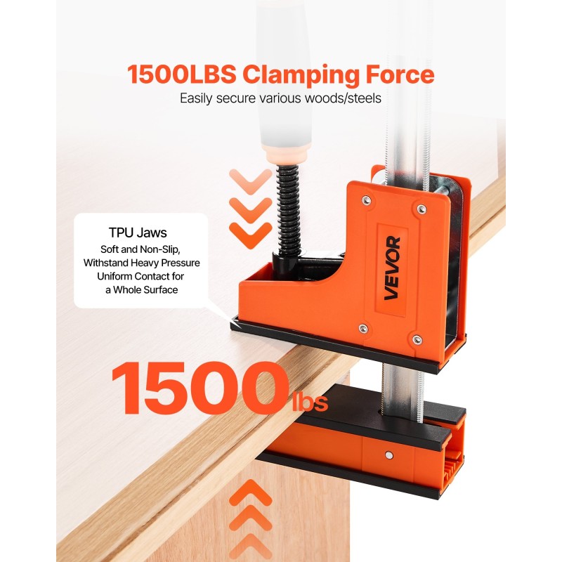 Paralleelipuristinsarja 2 kpl 91,4 cm leukaväli puu- ja metallitöihin PA6+GF30%