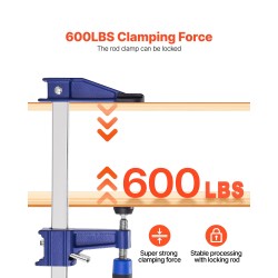 Puutyöpuristimet valurauta ja hiiliteräs 91,4 cm 4 kpl lukittavat 272 kg