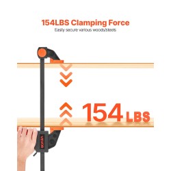 Puristimet puu- ja metallitöihin lasikuituvahvistettu polyamidi-6 ja teräs 2x30,48 cm 2x15,24 cm