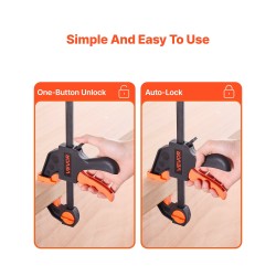 Puristimet puu- ja metallitöihin lasikuituvahvistettu polyamidi-6 ja teräs 2x30,48 cm 2x15,24 cm