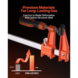 Puutyöpuristimet valurauta ja hiiliteräs 61 cm avautuma 2 kpl 272 kg