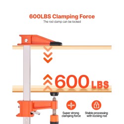 Puutyöpuristimet valurauta ja hiiliteräs 61 cm avautuma 2 kpl 272 kg