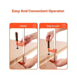 Puutyöpuristimet valurauta ja hiiliteräs 61 cm avautuma 2 kpl 272 kg