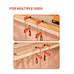 Puutyöpuristimet valurauta ja hiiliteräs 61 cm avautuma 2 kpl 272 kg