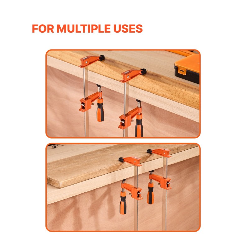 Puutyöpuristimet valurauta ja hiiliteräs 61 cm avautuma 2 kpl 272 kg