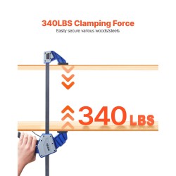 Yksikätiset puristimet muovikuori ja hiilirakenneteräs kaksi kappaletta 60,96 cm puu- ja metallityöhön