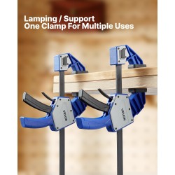 Yksikätiset puristimet muovikuori ja hiilirakenneteräs kaksi kappaletta 60,96 cm puu- ja metallityöhön