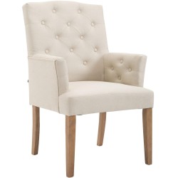 Tyylikäs chesterfield-ruokailutuoli mukavilla käsinojilla ja pehmusteella