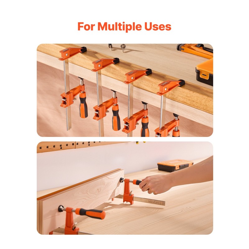 Puutyöpuristimet valurauta hiiliteräs 2x15,24 cm 2x30,48 cm 272 kg