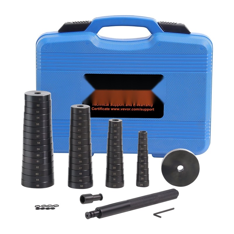 Laakeri ja tiivisteasennussarja 52 osaa 45 teräsvarsi levykoot 18–65 mm 74 mm