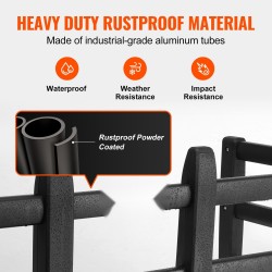 Alumiininen perälaudan jatke säädettävä 141–173 senttimetriä avolava-autoihin