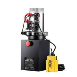 Kaksitoiminen hydrauliikkapumppu teräs 12 V 1,6 kW kippiperävaunuun