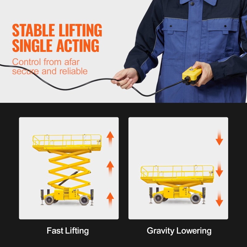 Yksitoiminen 12 voltin hydrauliikkayksikkö 20 litran teräsäiliöllä 1,6 kilowatin teho 3200 psi