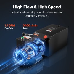 Hydrauliyksikkö 220V 2,2kW 15qt yksitoiminen 6,3l/min 22MPa autonostimiin