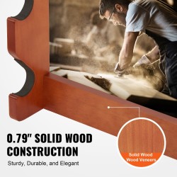 Mäntypuinen aseen seinäteline 5 aseelle EVA-pehmusteilla 60 kg