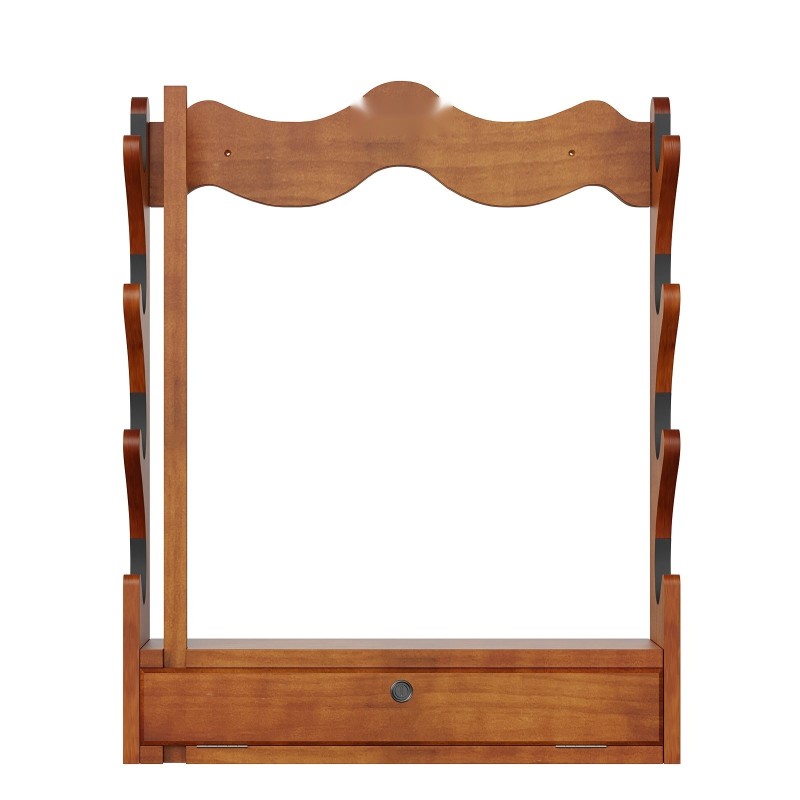 Puinen seinäteline mäntypuusta neljälle aseelle kuudenkymmenen kilogramman kantavuus pehmustetut urat