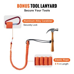 Terässydänköysi 12,7 mm 4,88 m puun kiipeilyyn polyesteripunos lukittava karabiini kääntyvä koukku